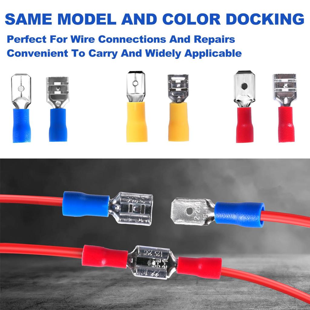 280PCS Automotive Wire Connector Kit Cold Pressed Terminals OT/UT Circular Fork Shaped Shovel Shaped Wiring Terminals