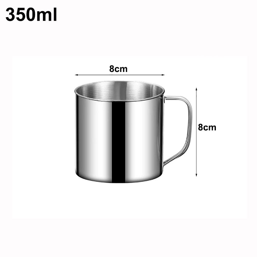 

304 Stainless Steel Water Cup 350-1250ml Tea Cup New Milk Coffee Cup Home 350ml without lid