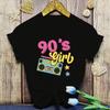 Nuove Divertenti T-shirt Stampate Anni '90 per Ragazze Moda Donna Manica Corta Fresche Estive Casual Top Anni '90 Ragazze Camicia Femminile Magliette