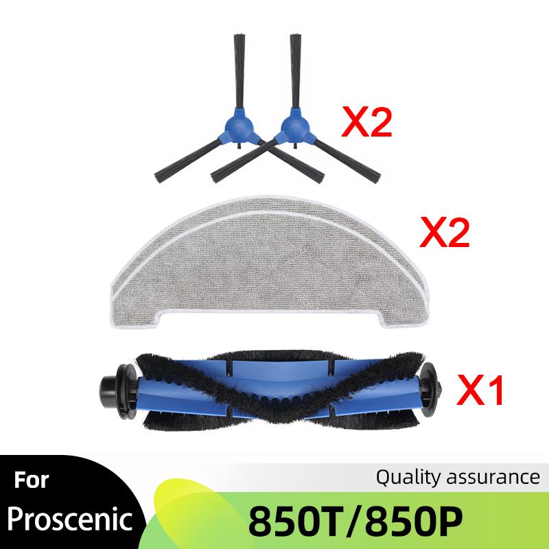 For Proscenic 850T/ 850P Robot Vacuum Spare Part Main Roller Side Brush Hepa Filter Mop Cloth Rag Replacement Accessories