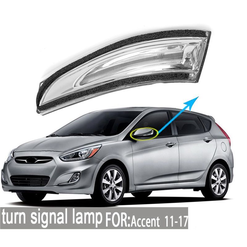 A03E-1Pair Side Mirror Turn Signal Repeater Lamp 87614-1R000 87624-1R000 For Accent Solaris Verna 2011-2017 LED Light
