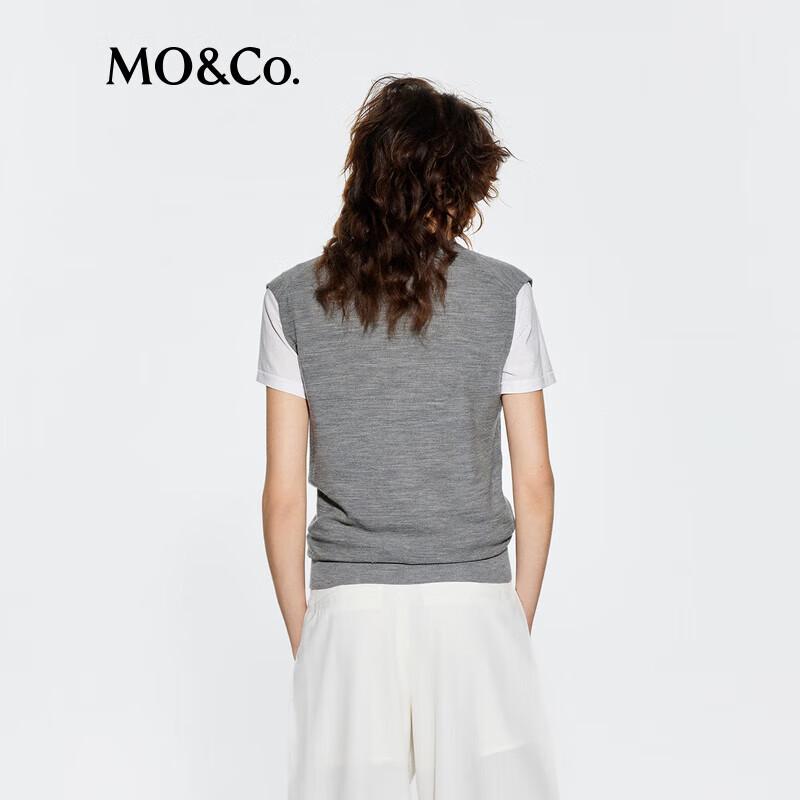 MO&Co. C+ Series Lightweight Merino Wool Cardigan