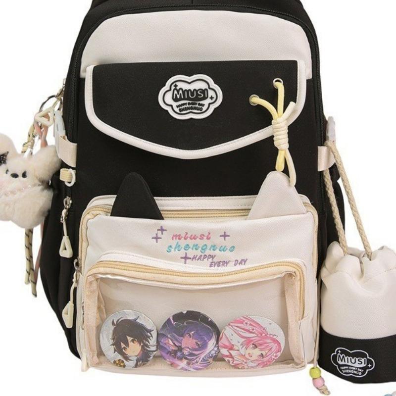 The New High-value Schoolbag, the College Style Is Fresh, Sweet and Transparent, and the Lightweight Backpack for Junior High School Students