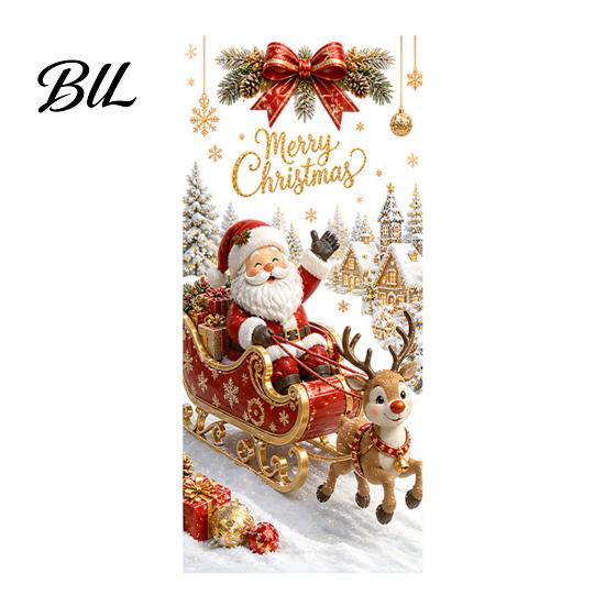 Holiday Glass Clings Christmas Window Clings, Cute Snowman Santa Penguin Reindeer Stickers for Home Decoration Glass, Reusable Static PVC Decal Party