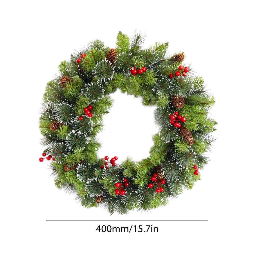 2025 New Christmas Wreath Decor Artificial Christmas Wheels Garlands Pendants Xmas Pine Cone Wreaths for Home Shop Decor Pendant
