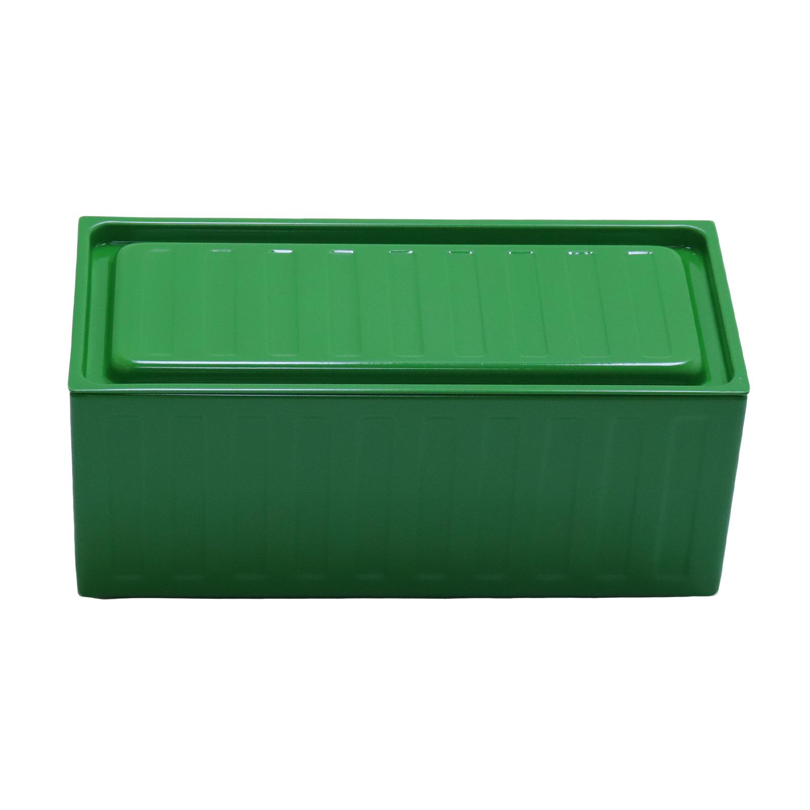 Industrial Style Creative Tinplate Storage Container Ornament зелёный