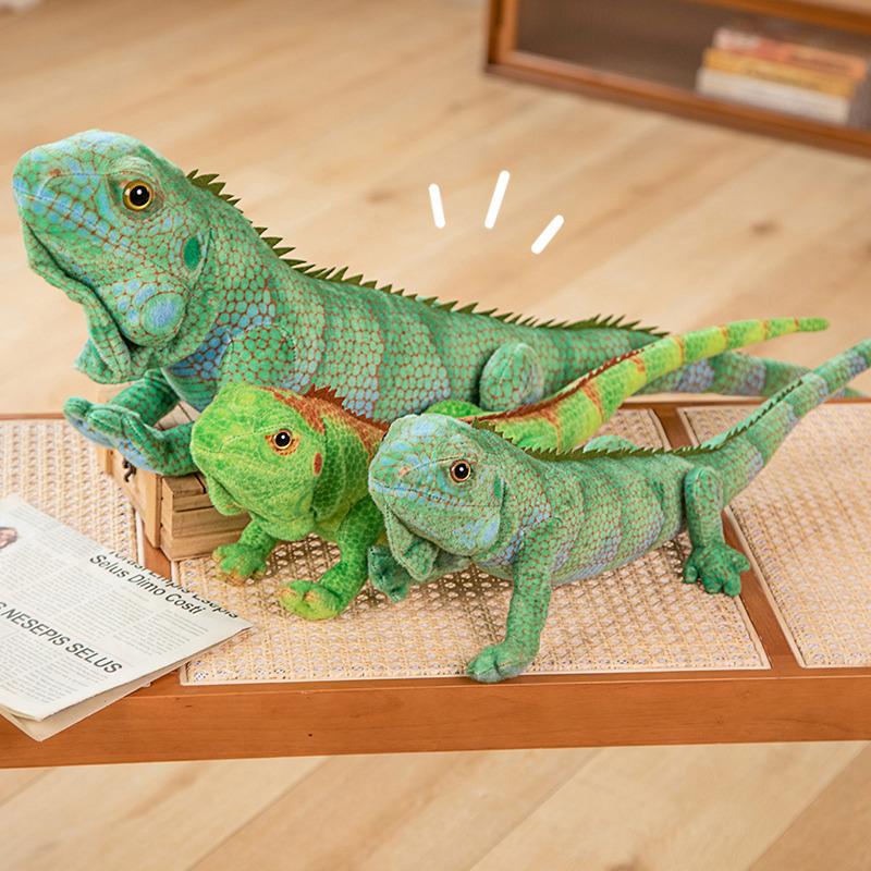 Simulation Reptiles Lizard Chameleon Plush Toys Personality Realistic Animal Stuffed Doll for Kids Birthday Gifts