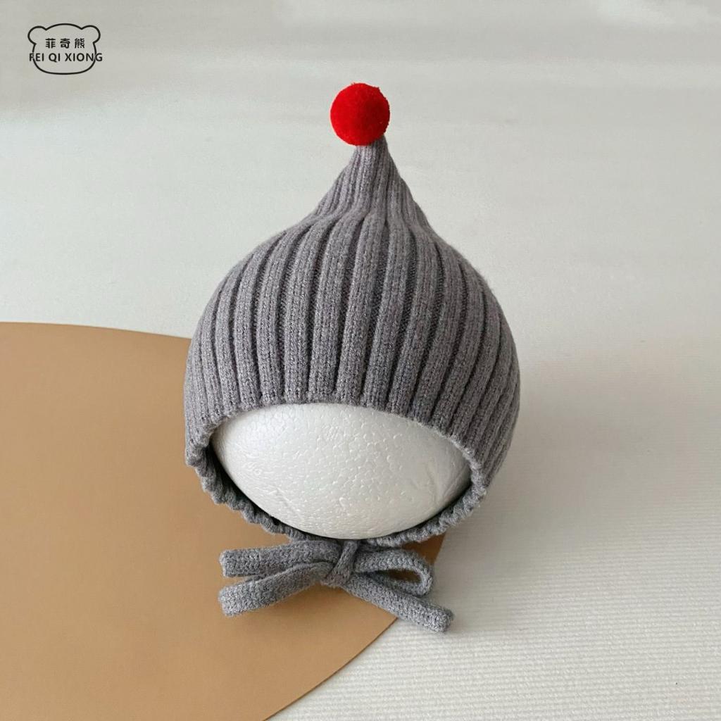 Baby Winter Oorbescherming Gebreide Muts Schattige Elf Puntmuts Warm Met Kinband Muts Baby