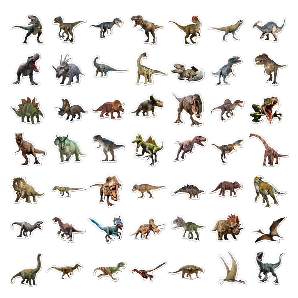 Jurassic Dinosaur Stickers 100 Ticket Skateboard Laptop Waterproof Children's Dinosaur Stickers