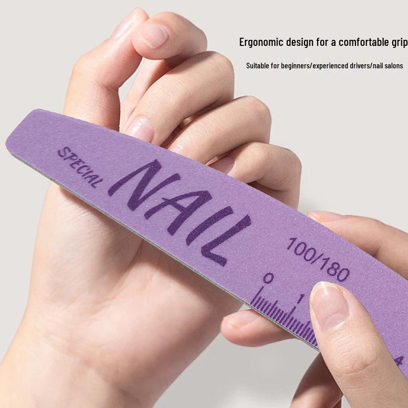 Strisce Lima Unghie Lavabili: Strumento per Manicure Resistente all'Usura e Lucidante con Righello Graduato e Strisce Abrasive per Modellare e Riparare le Unghie.