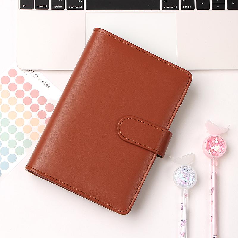Makronen Farbe A6/A5 PU Leder DIY Binder Notebook Abdeckung Tagebuch Agenda Planer Kugel Abdeckung Schule Schreibwaren