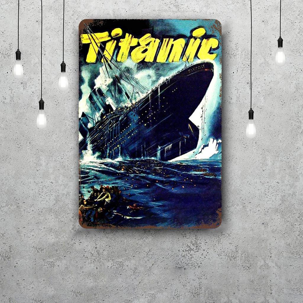 titanic movie Retro Vintage Tin Sign Poster Decorative Plaque Metal Plate Wall Decor
