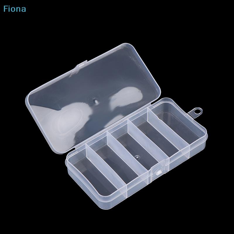Transparent 5 Compartments Fishing Tackle Box Storage Case Fly Fishing Lure Spoon Hook Bait Case Boxes Fishing Accessories