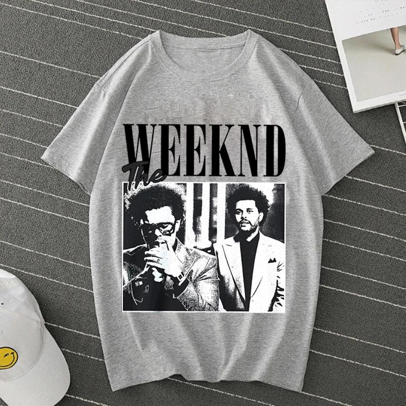 Pop Singer Artist The Weeknd Print Anime Tops Tees Clothes Unisex T-shirt Women Cartoon Tee Short Sleeve Fashion Girls T Shirt