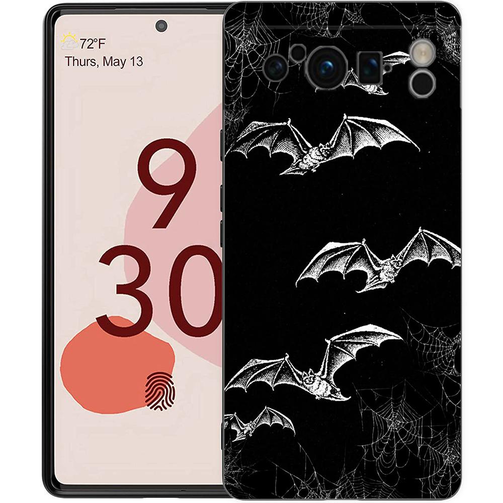 

Goth Vampire Bat animal Phone Case For Google Pixel 10 9 8 7 Pro 9A 8A 7A 6A 6 Pro XL Soft TPU Bumper Black Cover Pixel 7A