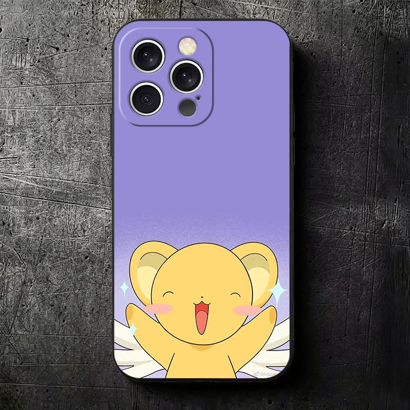Cardcaptor Sakura Cute Girl Soft Phone Case for iPhone 16 16E 17 Air 15 Pro Max 14 Plus 13 Mini 11 12 7 Black Cover Back Shell