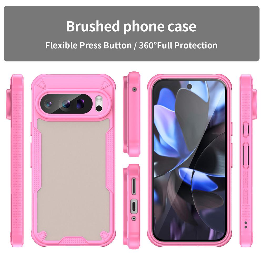 WANLONFENG MFFJ Serie Für Google Pixel 9 Pro Hülle Anti-Sturz TPU+Acryl Handy Rückseite mit Displayschutzfolie