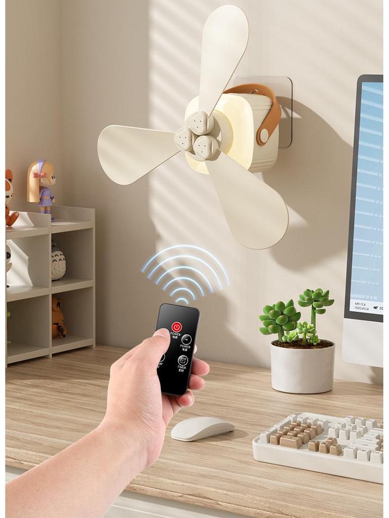 Portable Multi-Functional Ceiling Fan: Rechargeable & Remote-Controlled, Ideal for Camping & Wall/Desktop Mounting