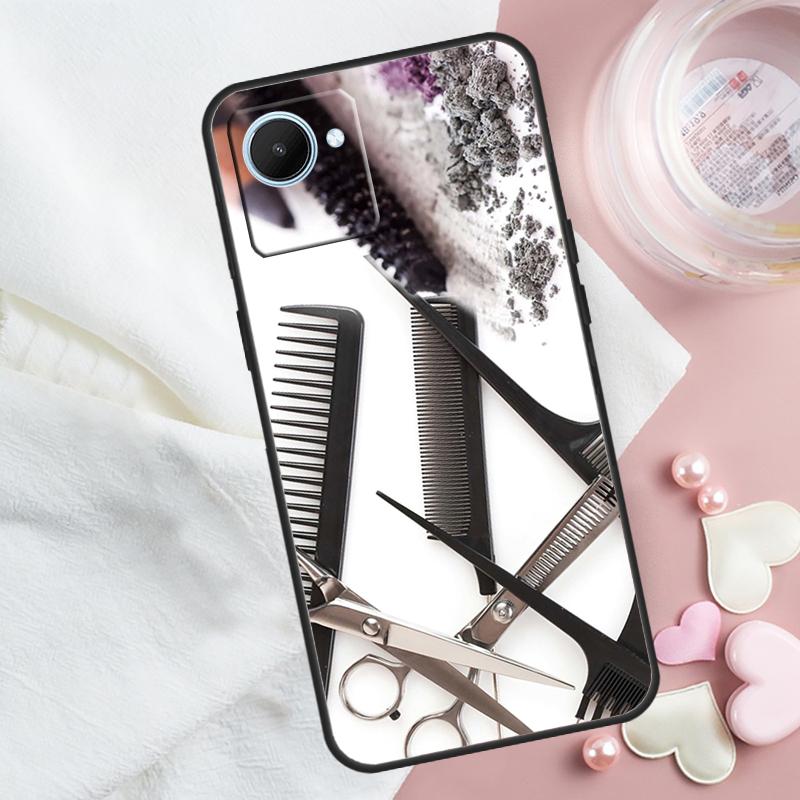 

Hair Stylist Scissors Brush Switch For Realme GT 6T 6 5 GT7 Pro C67 C75 C61 C55 C53 C51 C21Y C25S 10 11 12 13 14 Pro Plus Case Realme GT 6T
