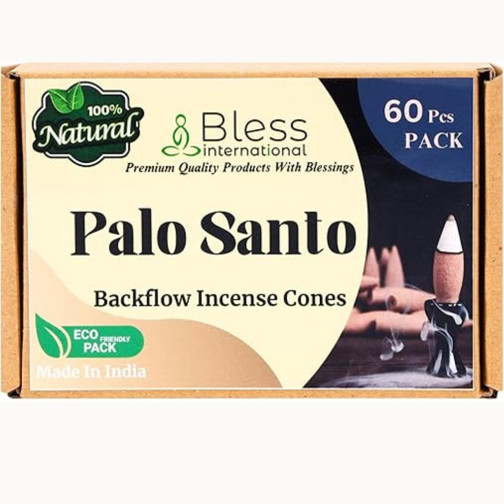 

Bless-International Palo-Santo-100%-натуральные-благовония-обратный-конусы-для-водопада-ручной-органической-химии-без-для-очищения-релаксации Pack of 60 Cones