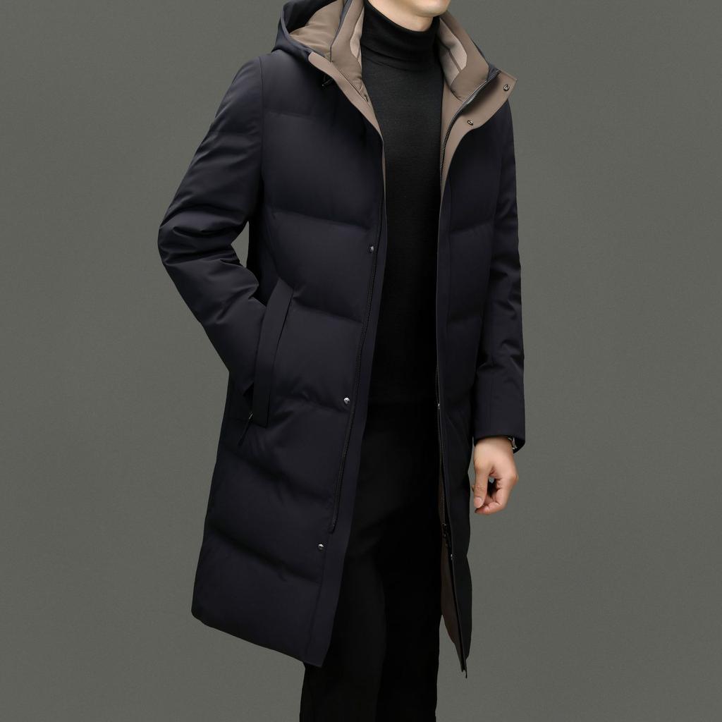 Winter Men's Down Jacket, Dad's Clothing, Winter Lapel Jacket, Casual Middle-aged Thickened Cold-proof Clothing