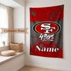 San Francisco 49ers (5) Benutzerdefiniertes Namens-Wandteppich-Wandbehang Weicher Hintergrund-Wandteppich für Schlafzimmer Wohnzimmer Studentenwohnheim Heimdekoration Geschenk