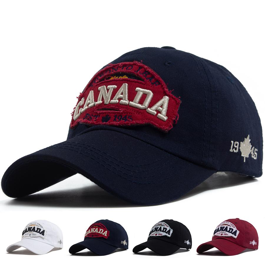 Kanada 1945 Stickerei Patchwork Baseballkappe Vintage Damen Herren Papa Hut Lässig Frühling Sommer Snapback Für Outdoor Sonnenschutz Kappen