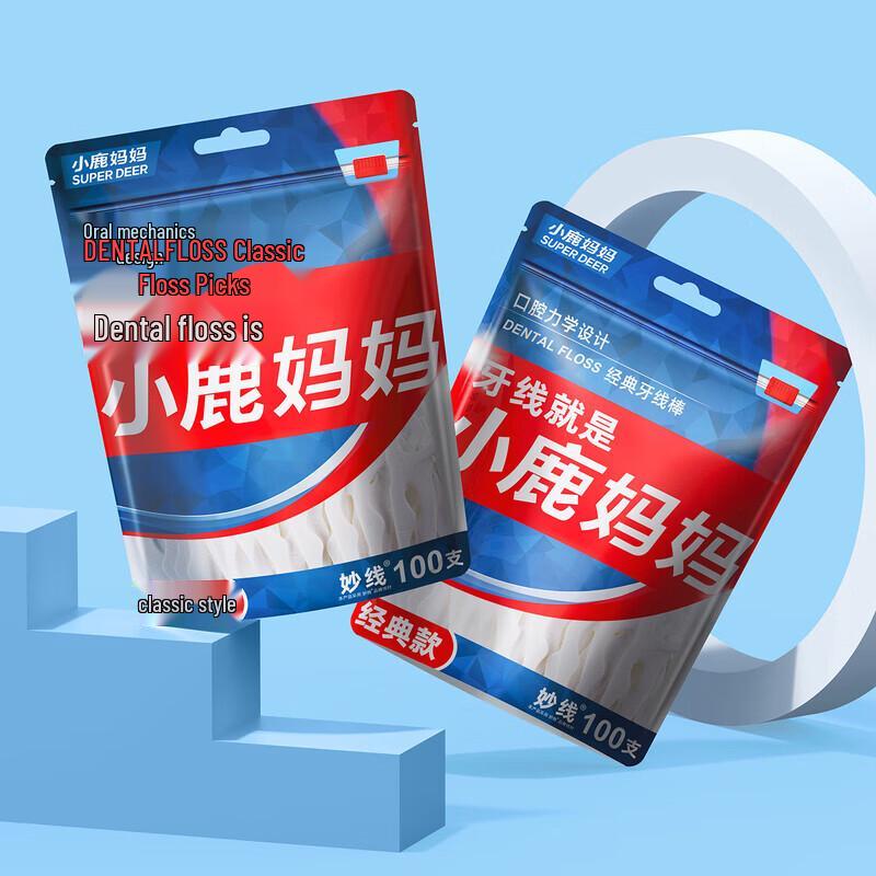 FAWNMUM Classic Dental Floss Sticks Family Pack