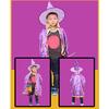 Purple Halloween Cape for Kids Wizard Witch Cosplay Cloak Costume for Dress Up Party