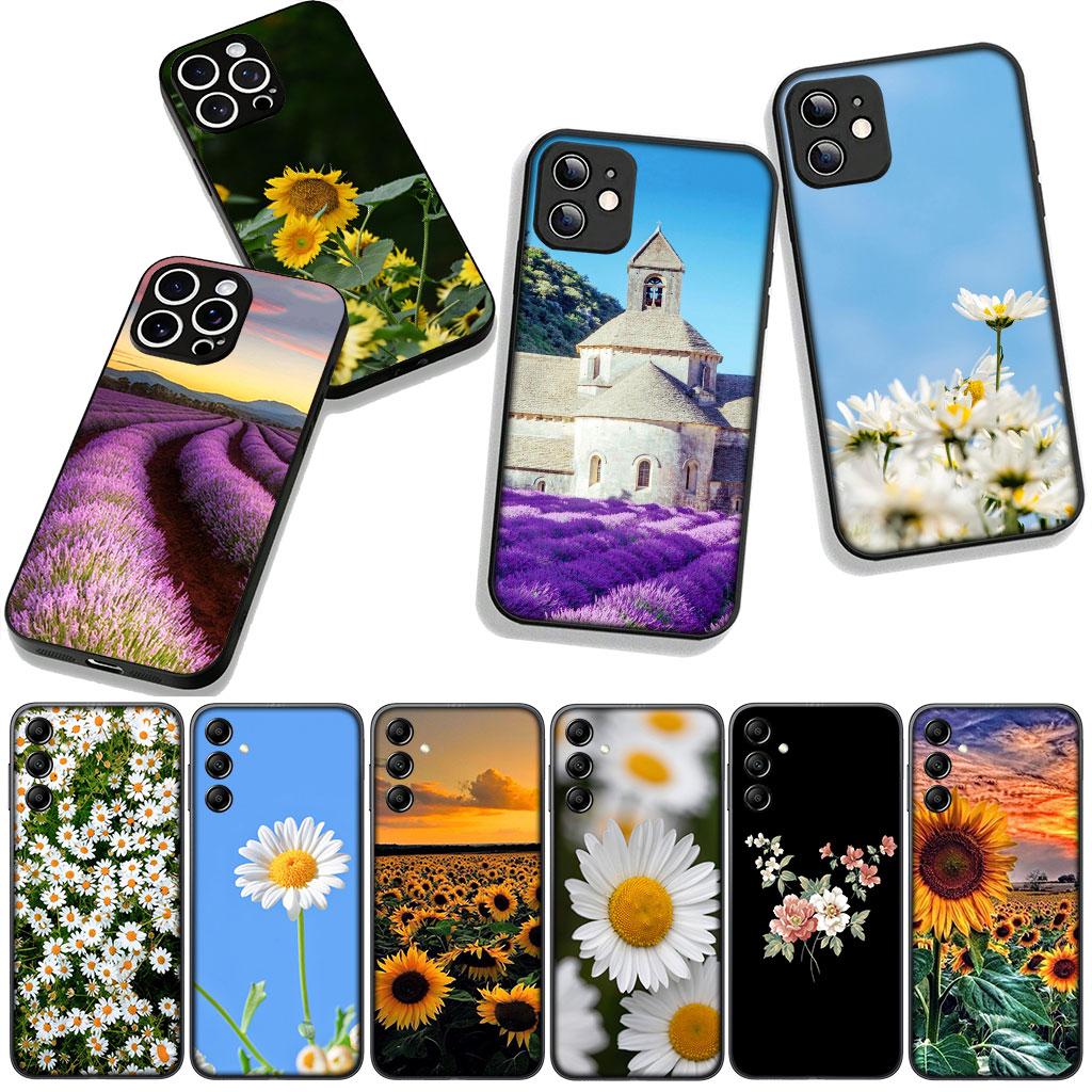 Daisy Sunflower Lavender Rose Flower Phone Cover for Xiaomi Redmi Note 11 15 9 10 Pro Plus 8 A5 9A 9T 10A 10C 9C NFC 15C 8T Case