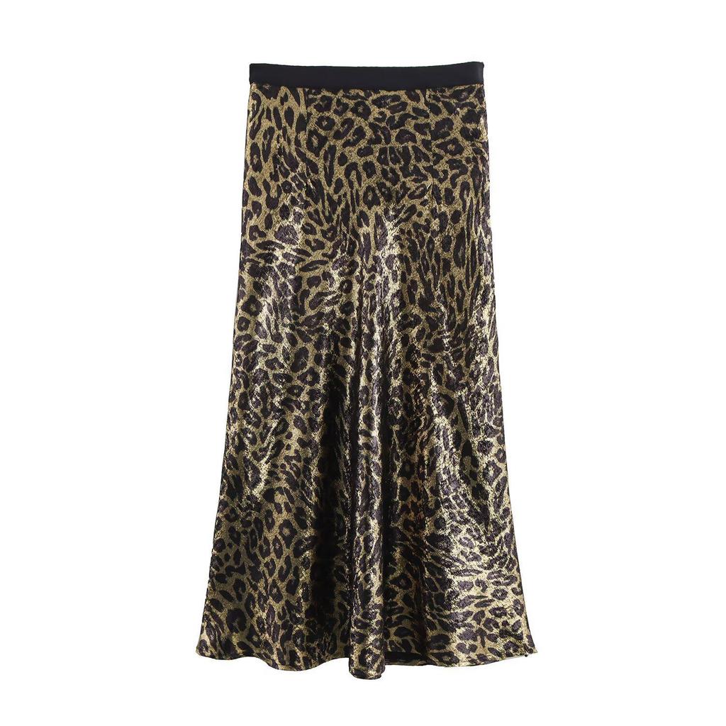 Spring 2025 Women's Slimming Textured Double-Layer Elastic Waist Skirt - European & American Fashion Style