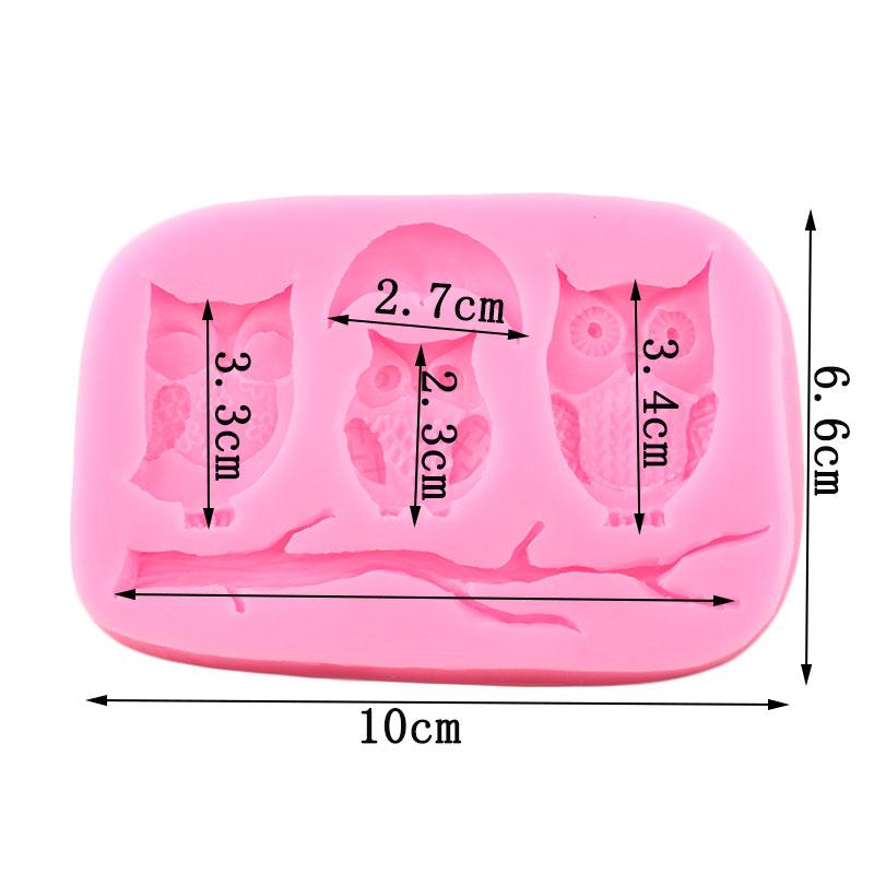 Moule en Silicone Hibou Lune Branche d'Arbre Animaux Outils de Décoration de Gâteau Fondant Moules à Cupcakes