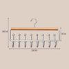 Strap Hanger Multi Functional Underwear Vest Storage Artifact Home Dormitory Solid Wood Hook Wave Wardrobe Drying Rack