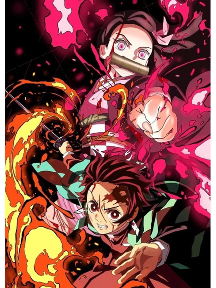Japanese Anime Devil Killer Painting Wall Art 5DDIY Diamond Painting Poster Home Decoration Modern Living Room Anime Pictures