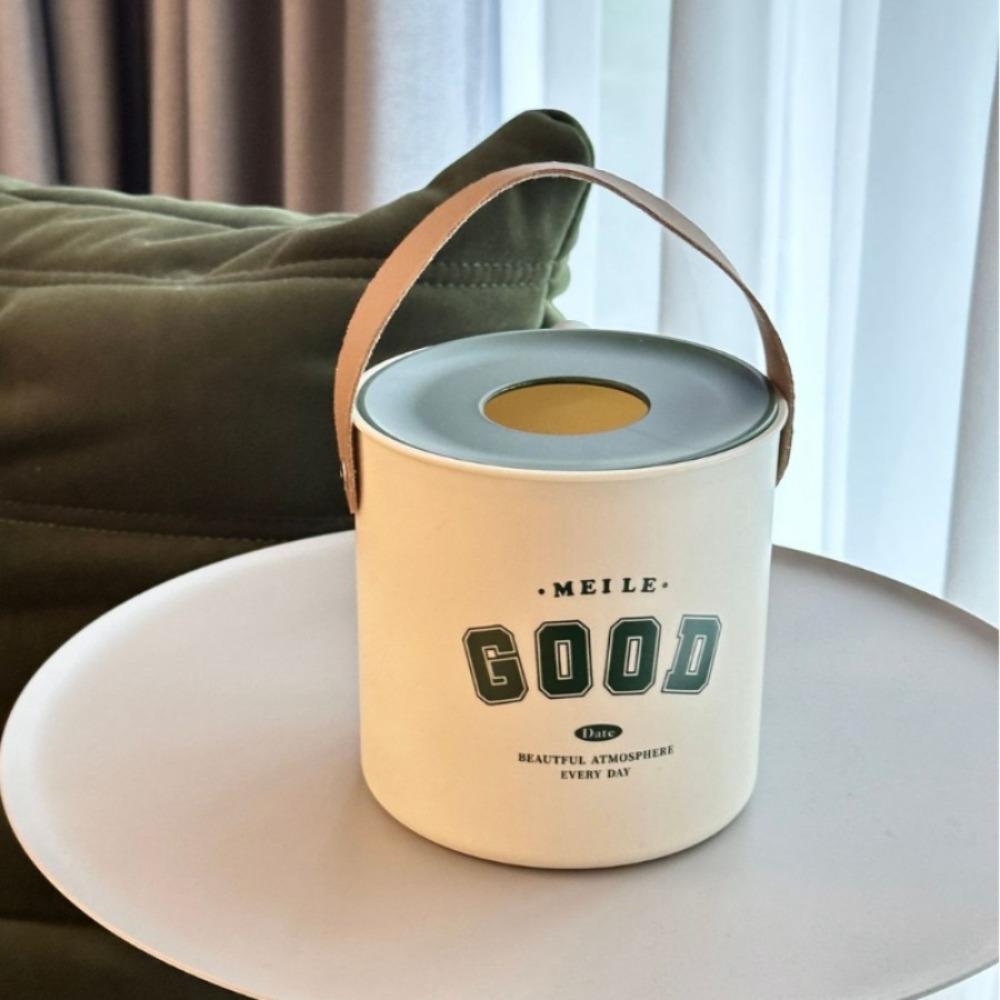 1 шт. круглый контейнер для рулона туалетной бумаги для гостиной, спальни, держатель для салфеток, домашнее хранение туалетной бумаги, настольная коробка для салфеток, пылезащитный GOOD