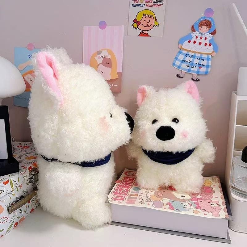 Cute West Highland Puppy Doll Eight Inch Plush Toy Doll Ragdoll Catch Machine Wedding Throw