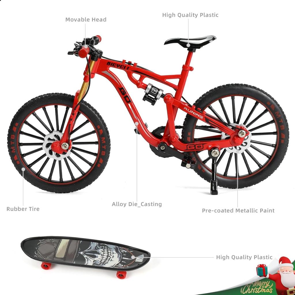 Hračka na prstové kolo v měřítku 1/8 Ozdoba na mini kolo pro domácí zdobení tlakově litého kovového modelu s figurkou Finger Skateboard
