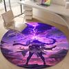 1pc Genshin Impact Beelzebul2 Design Printed Area Round Carpet for Bedroom Living Room Home Decor Rugs Mat Non Slip Mat Rug for Bedside