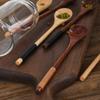 1Pc Wooden Tea Spoon Long Coffee Spoons Teaspoon Wood Honey Dessert Spoon Coffee Drink Stirrer Teaspoons Tableware