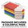 6Pcs 3D Pencil Wall Padding for Kids Room Nursery Soft PU Leather Anti Collision Sticker Self Adhesive Mat