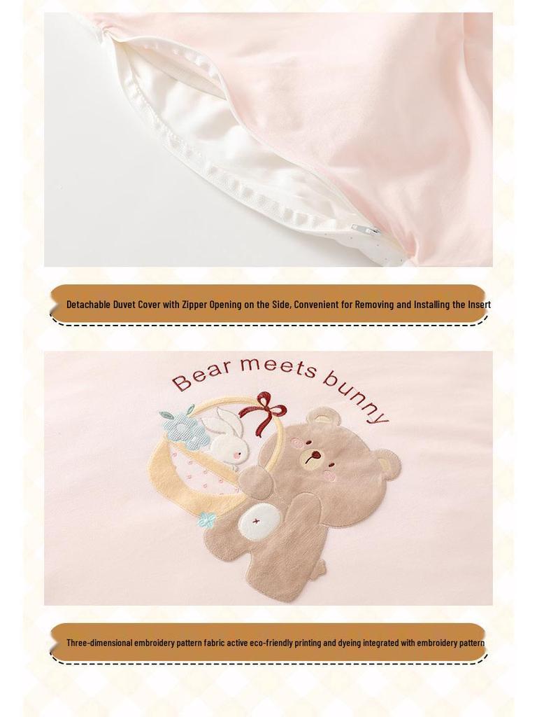 300g Reines Baumwoll-Abnehmbares Pucktuch für Neugeborene - Verdickt für Frühling, Herbst, Winter