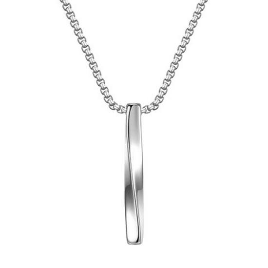Unisex Trendy Titanium Steel Spiral Necklace with Hip-Hop Pendant
