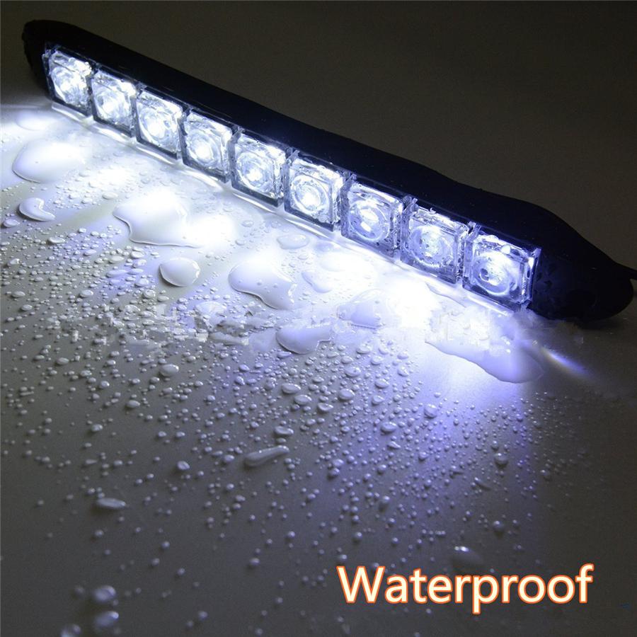 2x 9 LED Car Flexible DRL Daytime Running Driving Lamp Turn Signal Light