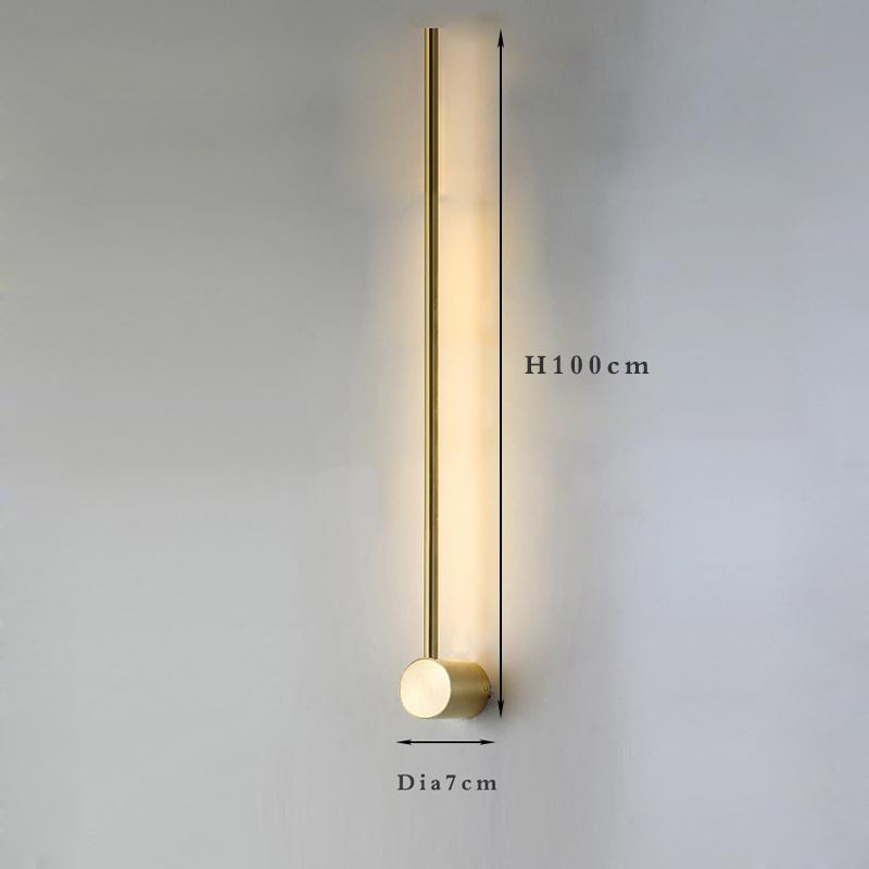 Fumi  Contemporary Long Strip Wall Lamp,  Led  Minimalist Indoor Wall Light For Indoor Living Room Bedroom,dining Room,bathroom