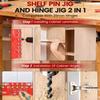 Aluminum 2 In 1 Hinge And Shelf Pin Drilling Jig For 5mm Straight Holes Precise Cabinet Door Installation Woodworking Tool