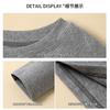 2 diagonal collar one-word shoulder 2 cotton bottoming shirt with long-sleeved t-shirt inside women's autumn and winter loose and thin top