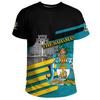 Men's 3D Printed T-Shirt Bahamas Flag and Emblem Print Short Sleeve O-Neck Pullover Casual Breathable Quick Drying Sports Top
