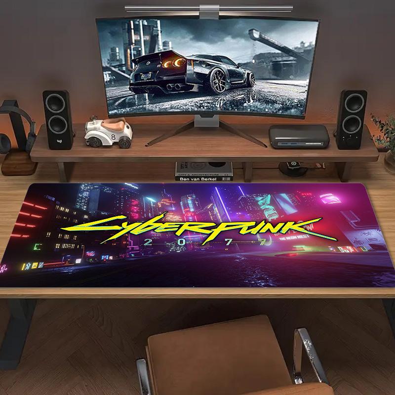 Cyberpunk 2077 Color Mouse Pad Large Gaming Table Cushion Non-slip Laptop Tablet Big Mousepad XXL Mat Mini PC Playmat With Lock edge