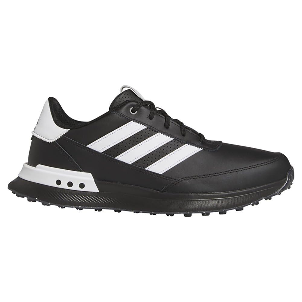 

Кроссовки для гольфа S2G SL Leather 24 Core Metallic cm 2E [Adidas Golf] мужские черные/обувь белая/железный 26.5