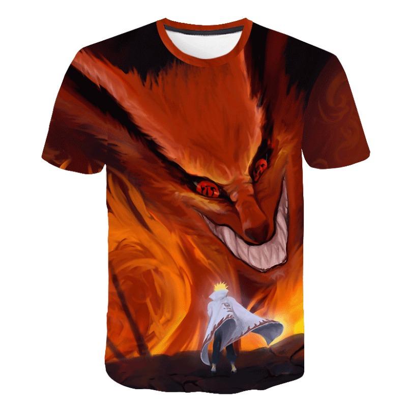 New Naruto Cartoon Character 3D Digital Printed Men's Cartoon T-shirt